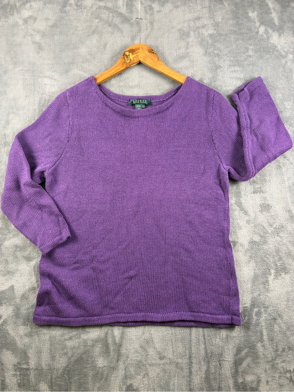 Lauren Ralph LaurenVintage Violet Crewneck Knit Sweater